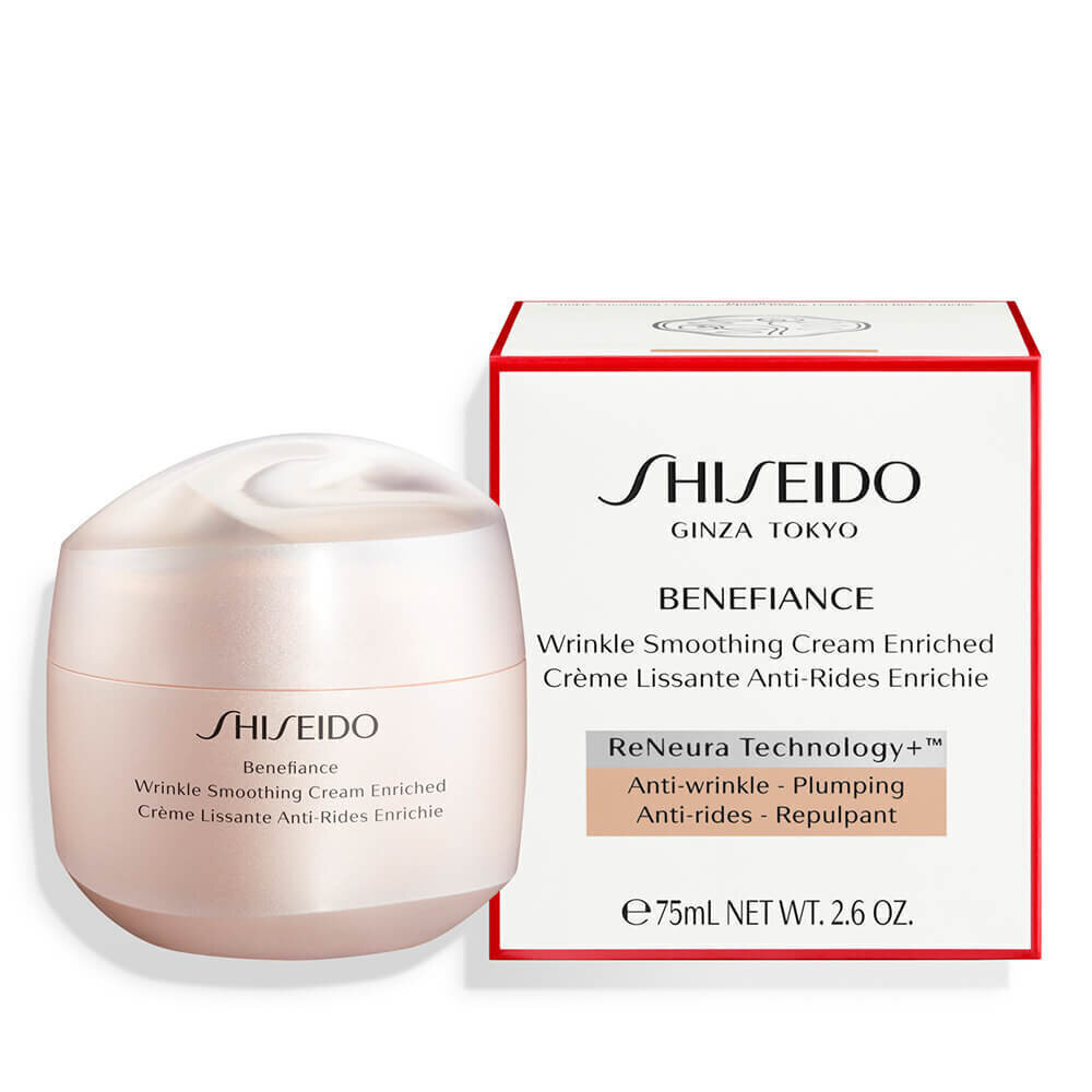 Atjaunojošs sejas krēms Shiseido Wrinkle Smoothing Enriched 75 ml cena un informācija | Sejas krēmi | 220.lv