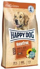 Happy Dog barība pieaugušiem suņiem ar liellopa gaļu un rīsiem NaturCroq Rind&Reis 15 kg cena un informācija | Sausā barība suņiem | 220.lv