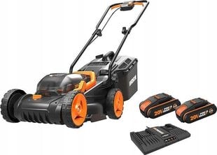 Беспроводная газонокосилка Worx 2x20V 4Ah Worx (WG743E) цена и информация | Газонокосилки | 220.lv