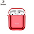 Чехол Baseus Metallic Shining Ultra-thin Silicone Protector Case with Hook for Airpods, Red