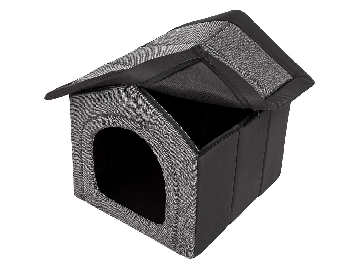 Guļvieta-būda Hobbydog Inari Grey Black, 38x32 cm цена и информация | Suņu gultas, spilveni, būdas | 220.lv