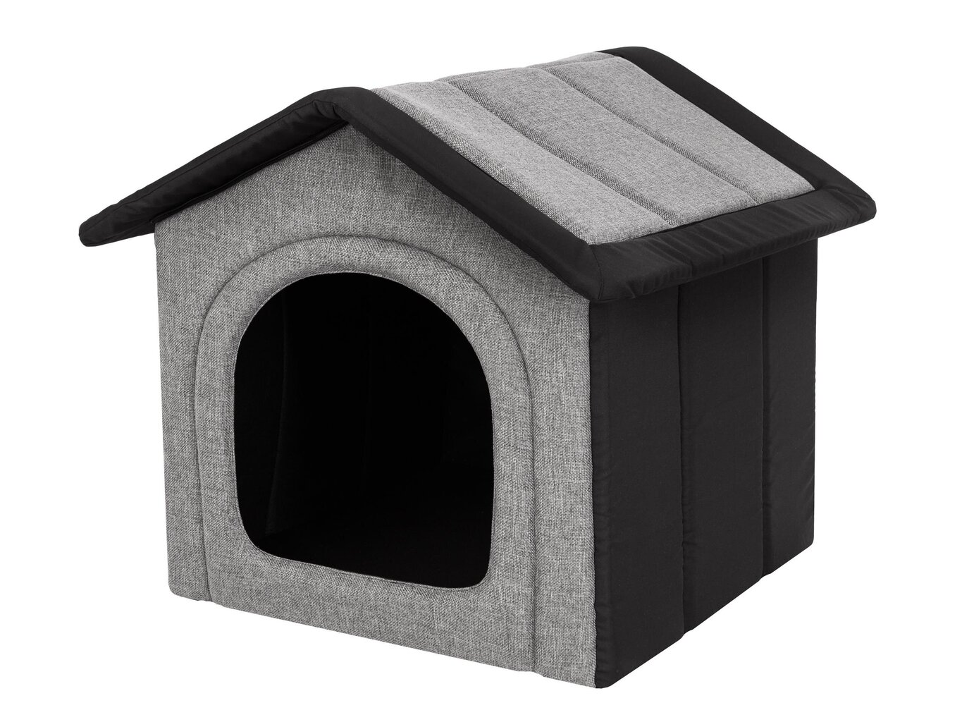 Guļvieta-būda Hobbydog Inari Light Grey Black, 52x46 cm cena un informācija | Suņu gultas, spilveni, būdas | 220.lv