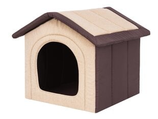 Guļvieta-būda Hobbydog Inari Beige Brown, 52x46 cm cena un informācija | Suņu gultas, spilveni, būdas | 220.lv