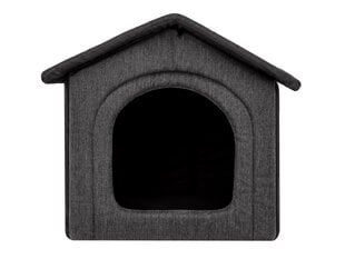 Guļvieta-būda Hobbydog Inari Grey Black, 70x60 cm cena un informācija | Suņu gultas, spilveni, būdas | 220.lv