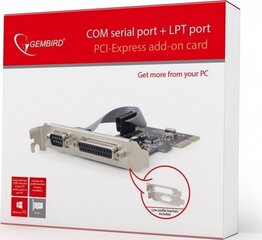 Gembird PEX-COMLPT-01 цена и информация | Адаптеры и USB разветвители | 220.lv