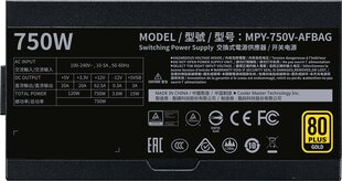 Источник питания Cooler Master V750 Gold-V2 цена и информация | Блоки питания (PSU) | 220.lv