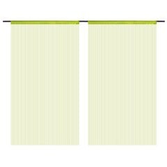 Веревочные шторы, 2 шт., 100x250 см, зеленые цена и информация | Шторы | 220.lv