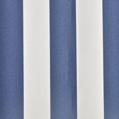Markīze, aizsegs no saules, zili balts brezents, 4 x 3 m cena un informācija | Saulessargi, markīzes un statīvi | 220.lv