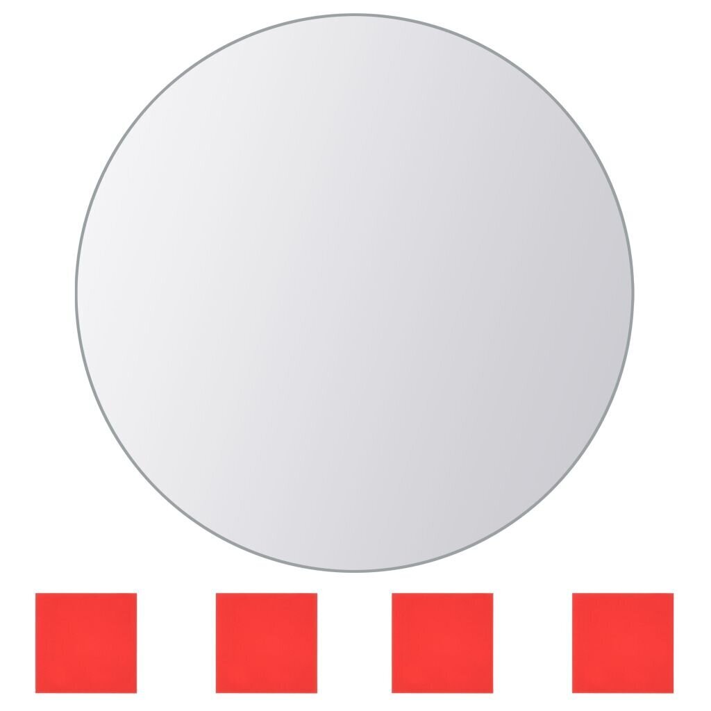 Spoguļu flīzes, 8 gab., apaļas, stikla cena un informācija | Spoguļi | 220.lv