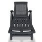 Saules zvilnis ar atbalstu kājām, plastmasas, antracīta krāsas cena un informācija | Sauļošanās krēsli | 220.lv