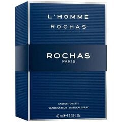 Tualetes ūdens Rochas L'HOMME vīrietim EDT 40 ml cena un informācija | Rochas Smaržas, kosmētika | 220.lv