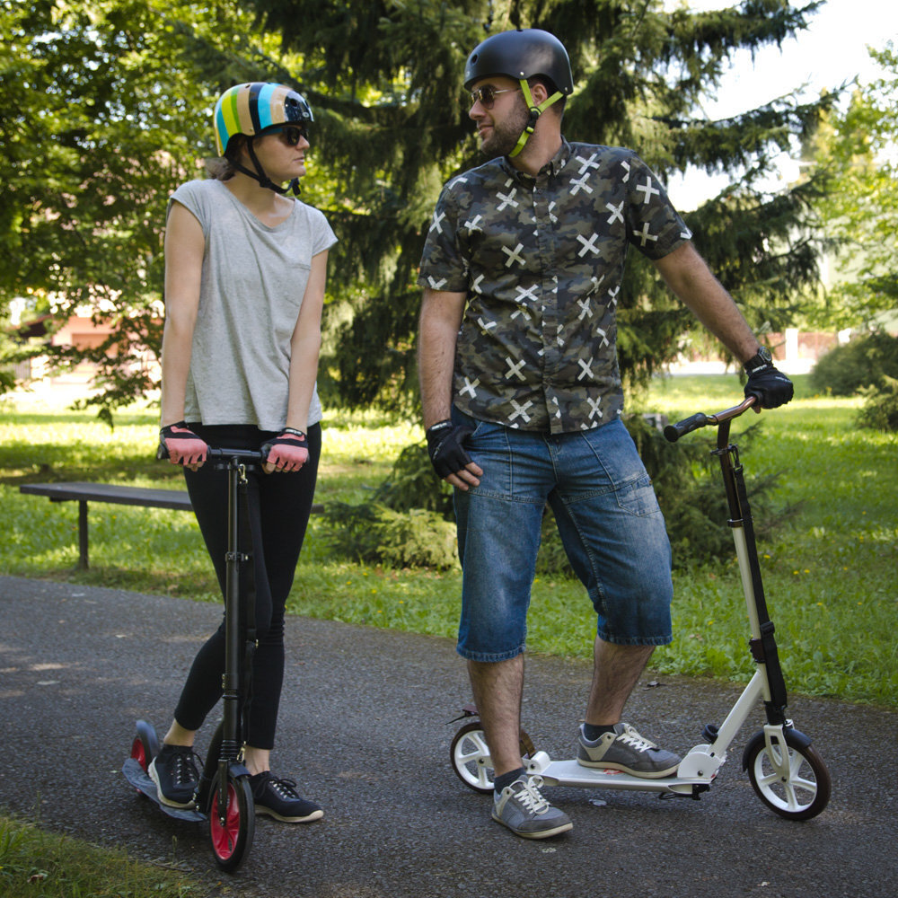 Saliekamais skrejritenis ar amortizatoriem Worker Span (līdz 100kg) - Blue цена и информация | Skrejriteņi | 220.lv