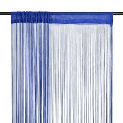 Веревочные шторы, 2 шт, 100x250 см, синие цена и информация | Шторы | 220.lv