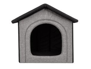 Guļvieta-būda Hobbydog Inari Light Grey Black, 38x32 cm cena un informācija | Suņu gultas, spilveni, būdas | 220.lv