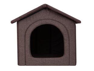Guļvieta-būda Hobbydog Inari Dark Brown, 76x72 cm cena un informācija | Suņu gultas, spilveni, būdas | 220.lv