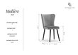 Krēsls Interieurs86 Moliere 88, tumši zaļš cena un informācija | Virtuves un ēdamistabas krēsli | 220.lv