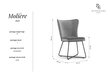 Krēsls Interieurs86 Moliere 85, pelēks цена и информация | Virtuves un ēdamistabas krēsli | 220.lv