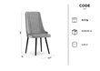 Krēsls Kooko Home Code, pelēks cena un informācija | Virtuves un ēdamistabas krēsli | 220.lv