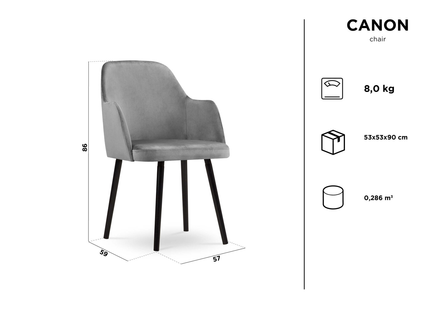 Krēsls Kooko Home Canon 86, zaļš цена и информация | Virtuves un ēdamistabas krēsli | 220.lv