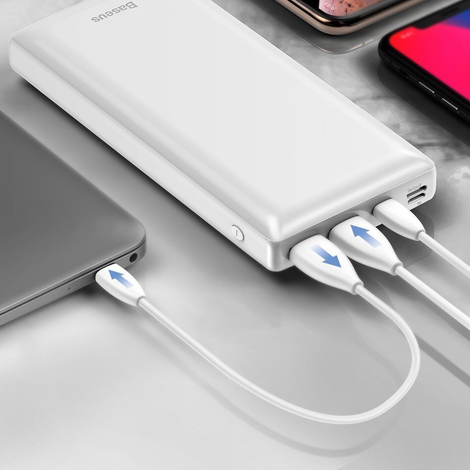 Baseus Mini JA Portatīva Baterija Ierīču Uzlādei 30000 mAh Balta цена и информация | Lādētāji-akumulatori (Power bank) | 220.lv