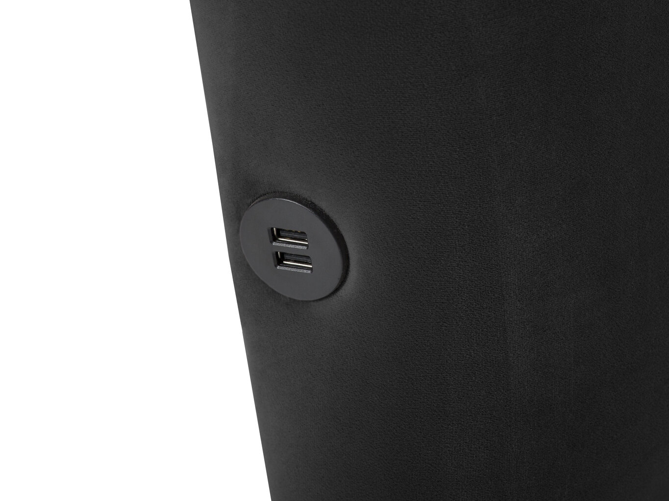 Gultas galvgalis Cosmopolitan Design Seattle USB 200 cm, melns cena un informācija | Gultas | 220.lv