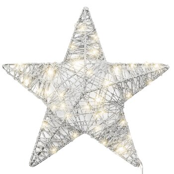 Ziemassvētku zvaigzne ar LED, 23 cm cena un informācija | Ziemassvētku dekorācijas | 220.lv