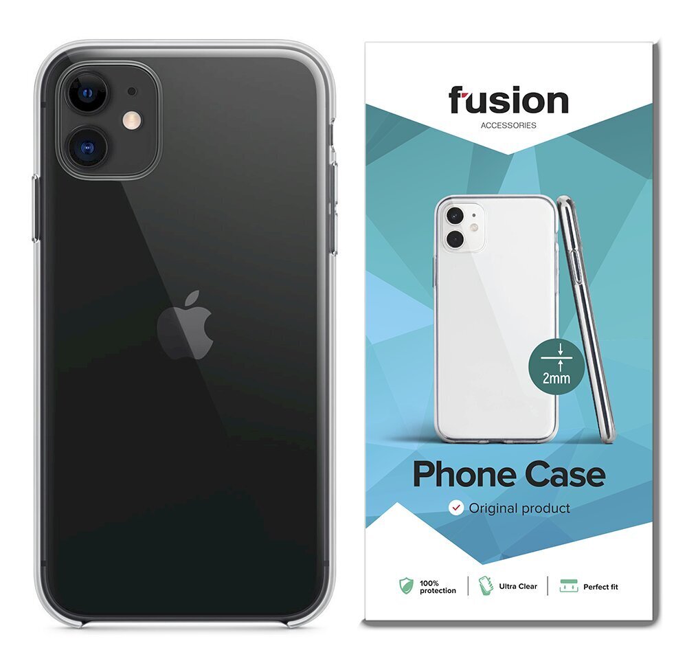 Fusion Ultra Clear Series 2 mm Silikona Aizsargapvalks Xiaomi Redmi Note 9 Caurspīdīgs (EU Blister) cena un informācija | Telefonu vāciņi, maciņi | 220.lv