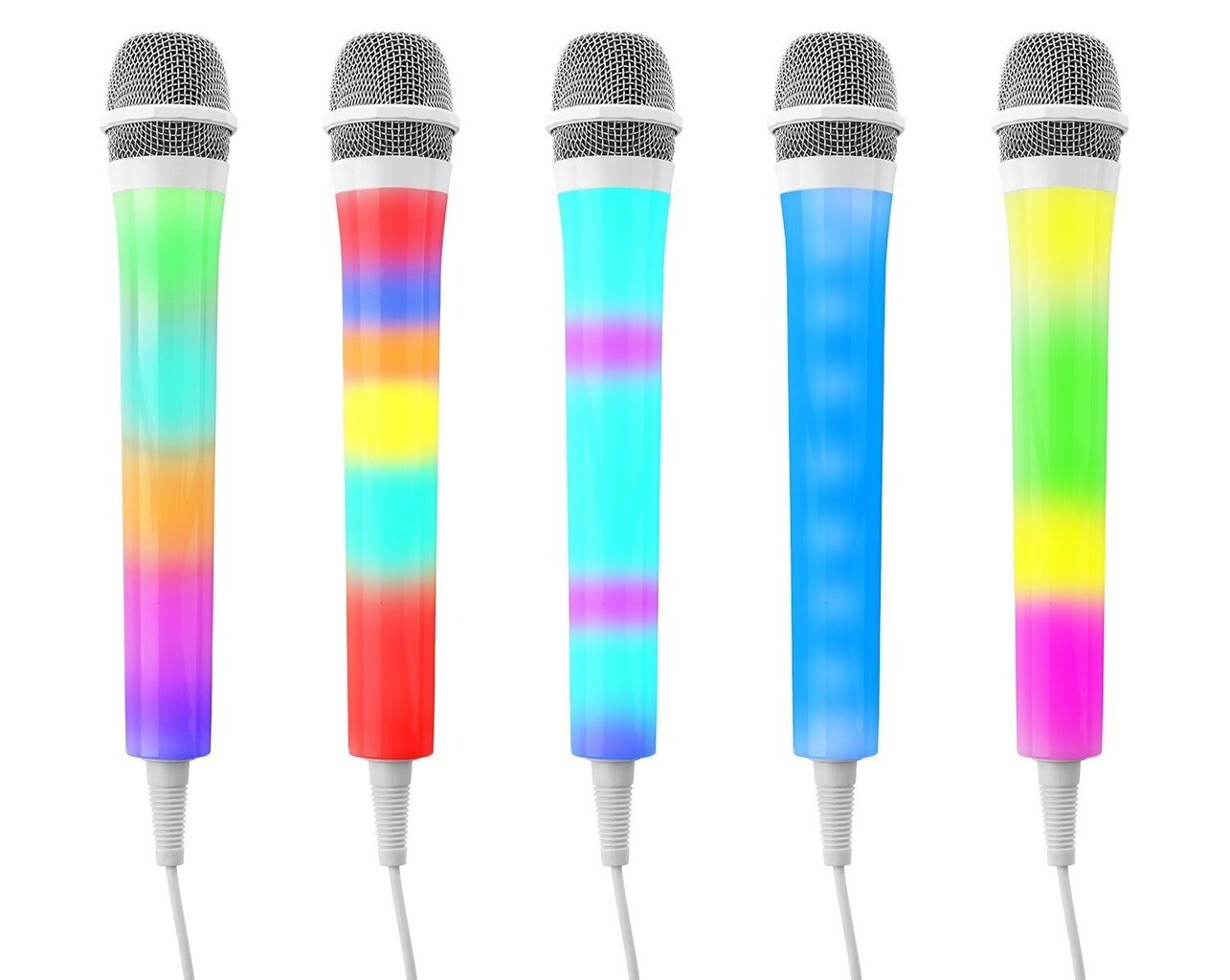 Fenton KMD55W karaoke mikrofons ar RGB apgaismojumu цена и информация | Mikrofoni | 220.lv