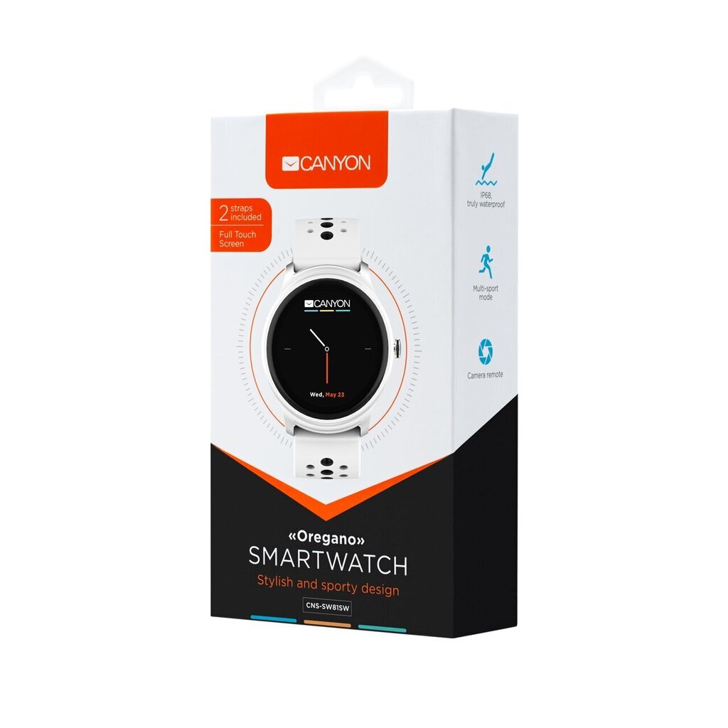Canyon Oregano SW-81 Silver/White cena un informācija | Viedpulksteņi (smartwatch) | 220.lv