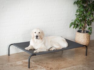Hobbydog лежак Iron Dark Grey L, 80x42x15 см цена и информация | Лежаки, домики | 220.lv