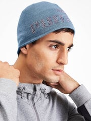 Puma Adītas cepures Ess Logo Beanie Blue cena un informācija | Vīriešu cepures, šalles, cimdi | 220.lv