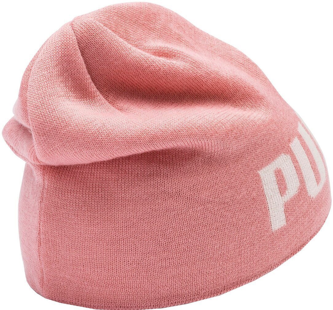 Puma Adītas cepures Ess Logo Beanie J Pink цена и информация | Sieviešu cepures | 220.lv