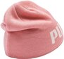 Puma Adītas cepures Ess Logo Beanie J Pink cena un informācija | Sieviešu cepures | 220.lv