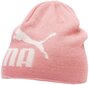 Puma Adītas cepures Ess Logo Beanie J Pink цена и информация | Sieviešu cepures | 220.lv