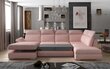 Stūra dīvāns NORE Evanell 57, smilškrāsas cena un informācija | Stūra dīvāni | 220.lv