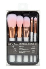 BYS Komplekts grima uzklāšanai Makeup Brushes in Keepsake White with Rose Gold 5 pc cena un informācija | Kosmētikas otas, sūkļi | 220.lv