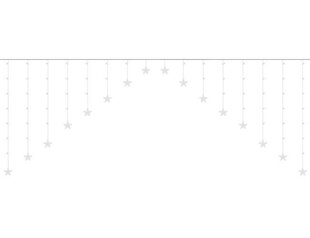 Гирлянда-занавеска Звезды, 136 светодиодов цена и информация | Гирлянды | 220.lv