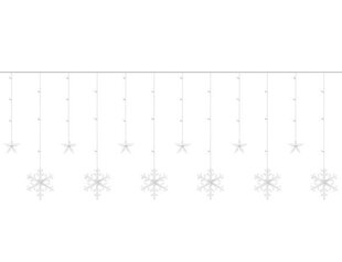 Гирлянда-занавеска Снежинки и Звезды, 138 светодиодов цена и информация | Гирлянды | 220.lv