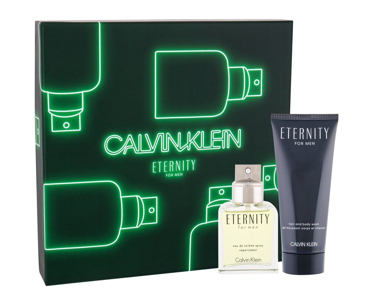 Komplekts vīriešiem Calvin Klein Eternity: EDT vīriešiem 50 ml + ķermeņa un matu mazgāšanas līdzeklis 100 ml cena un informācija | Vīriešu smaržas | 220.lv