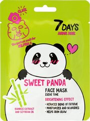 Izgaismojoša maska sejai 7 Days Animal Sweet Panda, 28 g cena un informācija | Sejas maskas, acu maskas | 220.lv