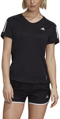 Футболки Adidas Own The Run Tee Black цена и информация | Спортивная одежда для женщин | 220.lv