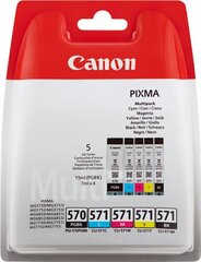 Tintes kārtridžs Canon PGI-570/CLI-571 (0372C004), melns, zils, dzeltens, violets cena un informācija | Tintes kārtridži | 220.lv