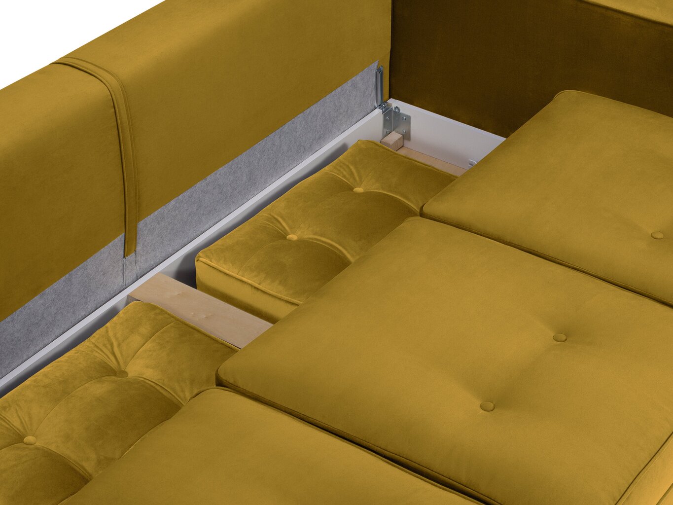 Dīvāns Interieurs86 Palais, dzeltens/zeltainas krāsas cena un informācija | Dīvāni | 220.lv