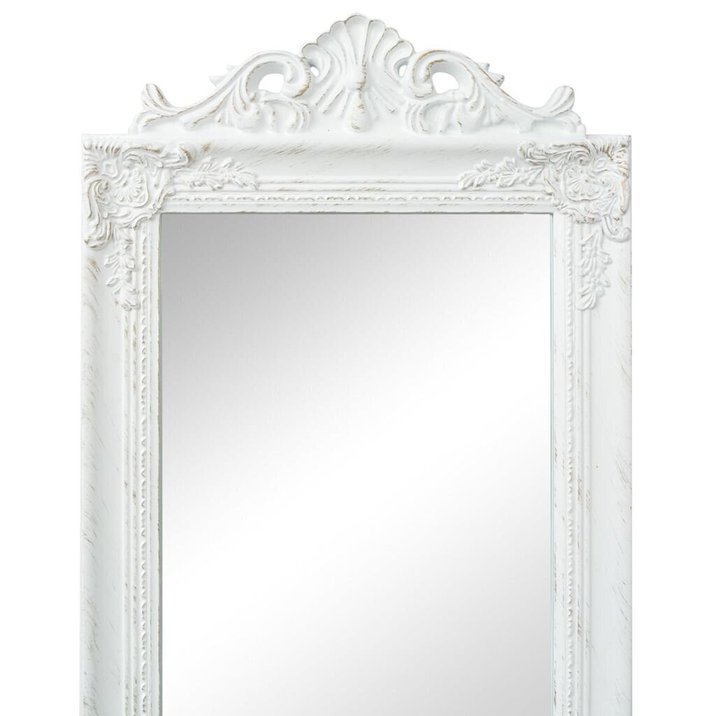 Brīvi stāvošs spogulis, baroka stilā, 160x40 cm, balts цена и информация | Spoguļi | 220.lv