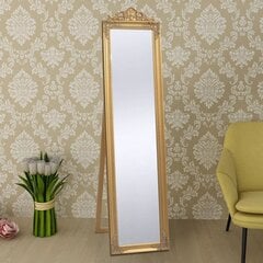 Brīvi stāvošs spogulis, baroka stilā, 160x40 cm, zelta krāsā цена и информация | Зеркала | 220.lv