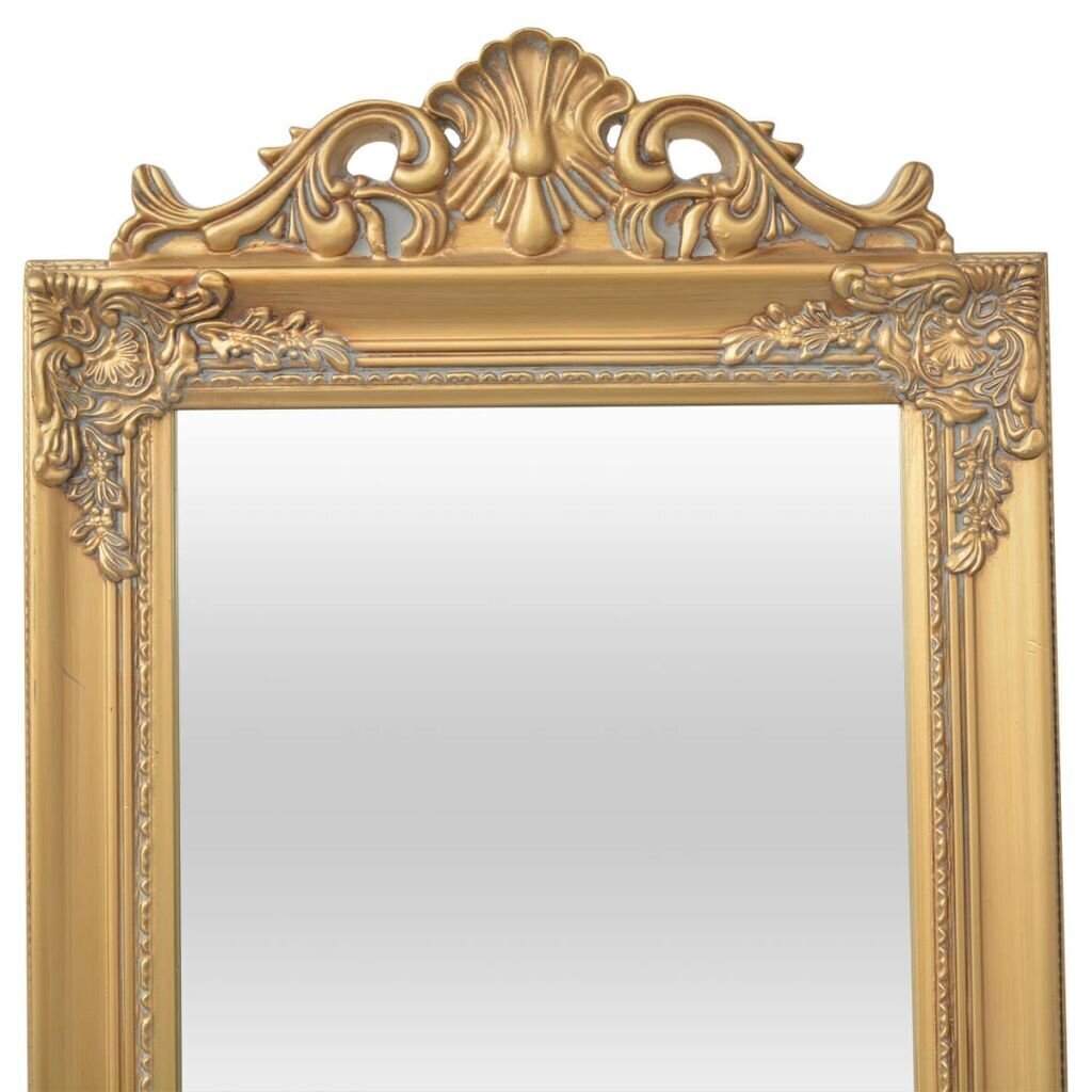 Brīvi stāvošs spogulis, baroka stilā, 160x40 cm, zelta krāsā cena un informācija | Spoguļi | 220.lv