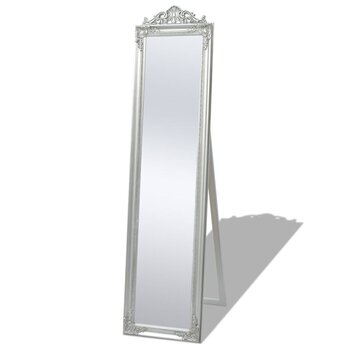 Напольное зеркало, стиль барокко, 160х40 см, серебристое цена и информация | Зеркала | 220.lv