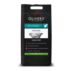 Корм для стерилизованных кошек Olivers с курицей Sterilized Cat Grain Free 8 кг цена и информация | Сухой корм для кошек | 220.lv