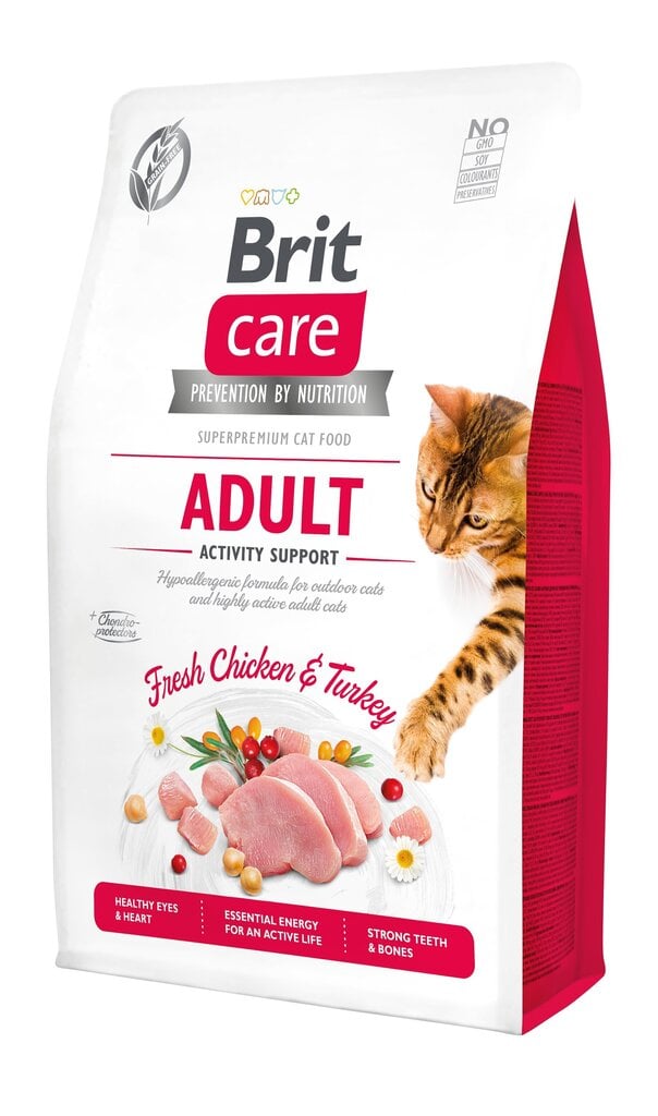 Brit Care Adult Activity Support 2kg Kaķiem cena un informācija | Sausā barība kaķiem | 220.lv