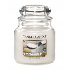 Ароматическая свеча Yankee Candle Baby Powder 411 г цена и информация | Подсвечники, свечи | 220.lv